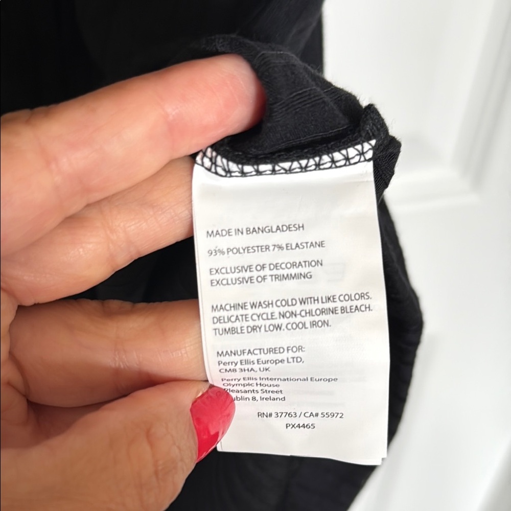 NWT Perry Ellis Black Polo Shirt Sz Medium - Picture 8 of 8